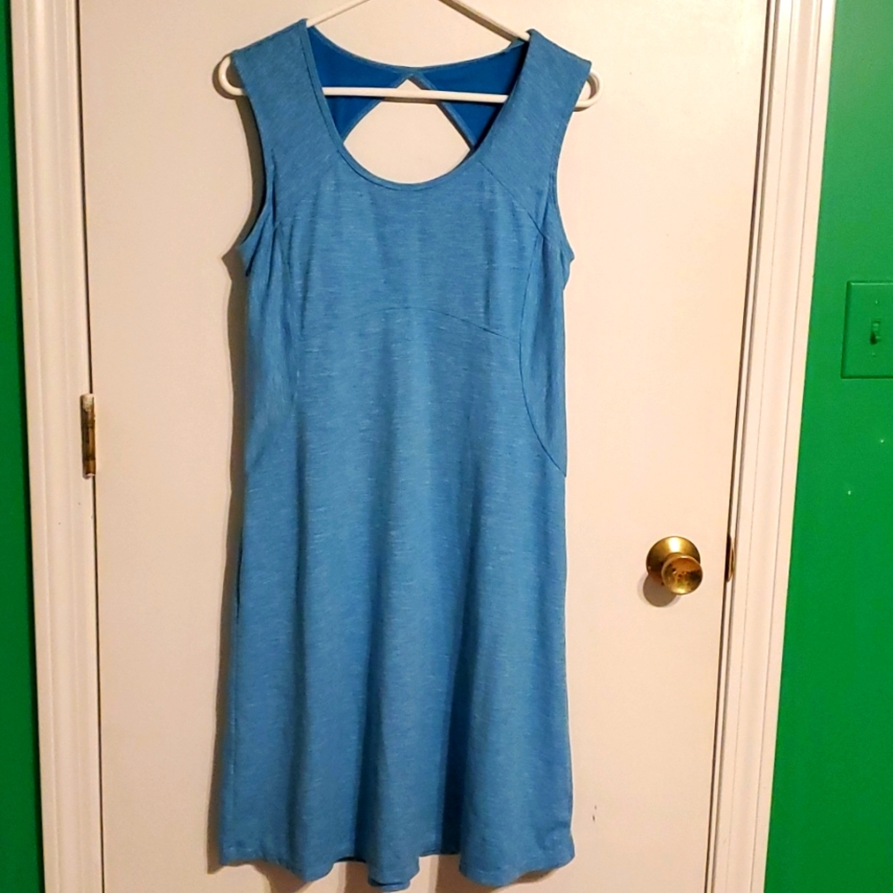 Prana Blue Sleeveless Dress